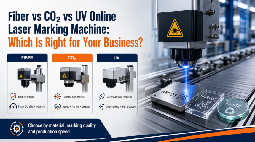 Fiber vs CO₂ vs UV Online Laser Marking Machine: Which Is Right for Your Business?