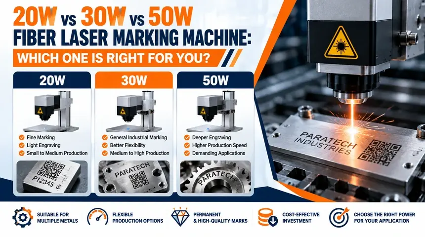 20W vs 30W vs 50W Fiber Laser Marking Machine: Which One Is Right for You?